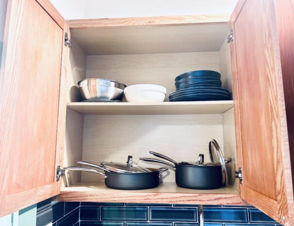 Stocked cookware and bowls